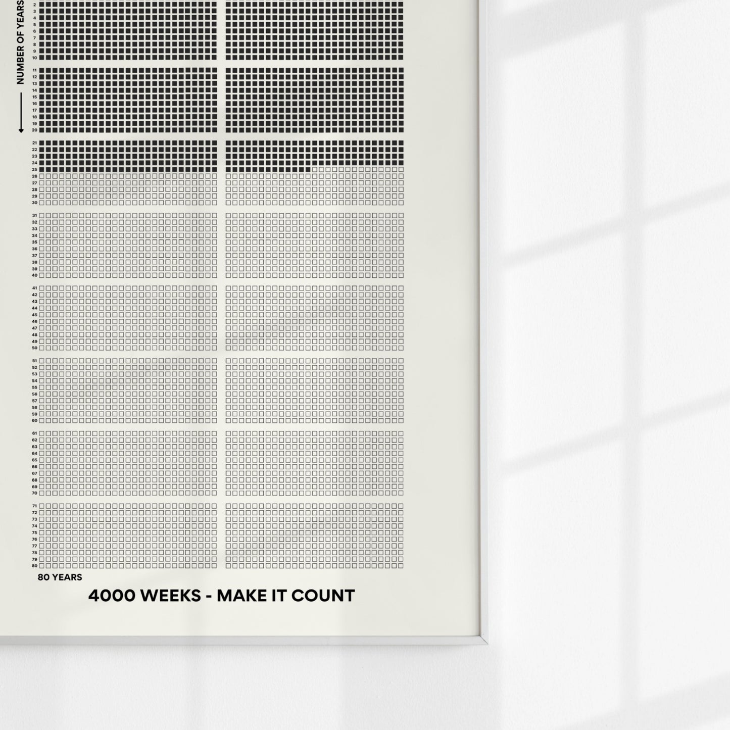 MEMENTO MORI | LIFE CALENDER - METAL FRAME - BASIC STYLE